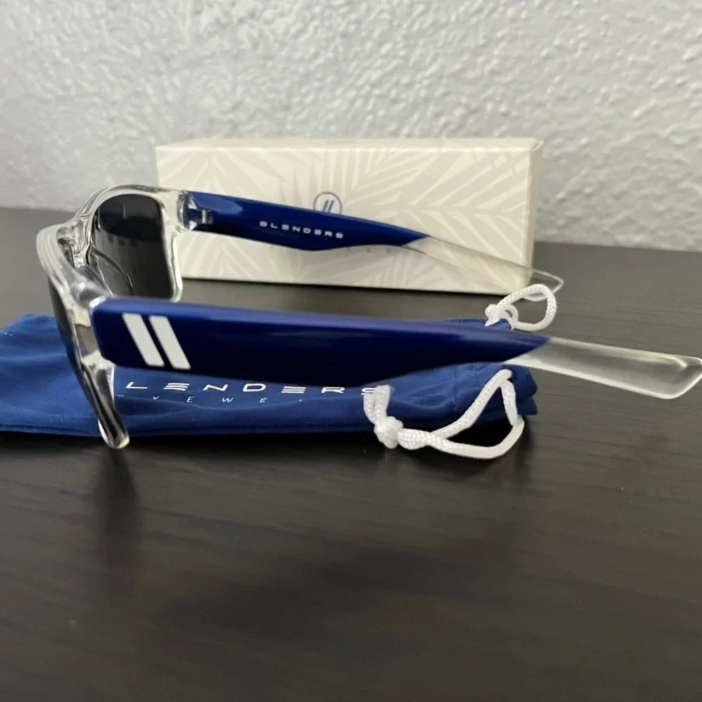 NEW Blenders Eyewear Cobra Clear Water Polarized Blue / Clear Sunglasses BE6104